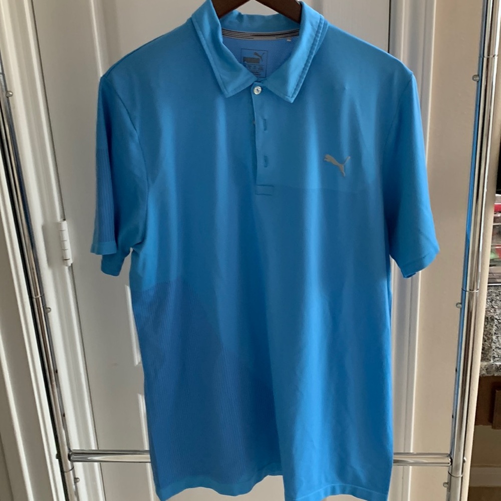 Puma XL slim fit light blue polo